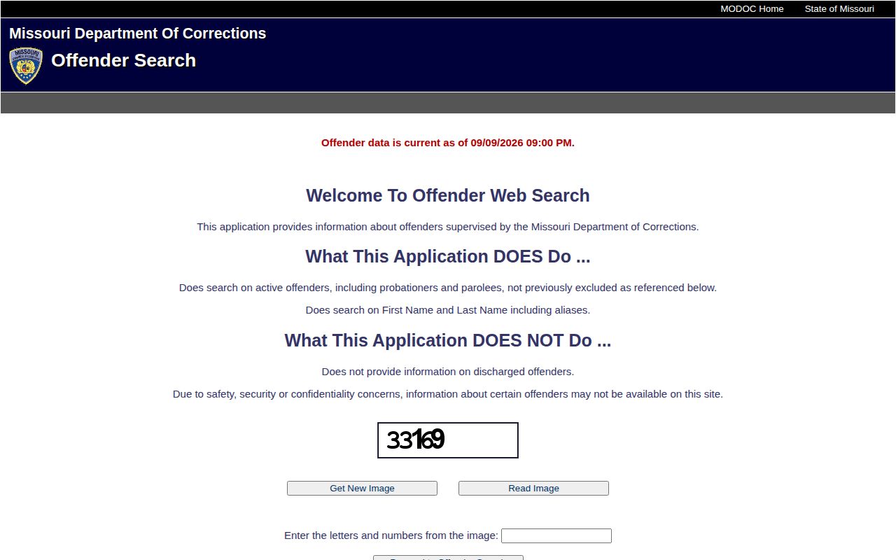Ray County arrest lookup Missouri DOC offender search