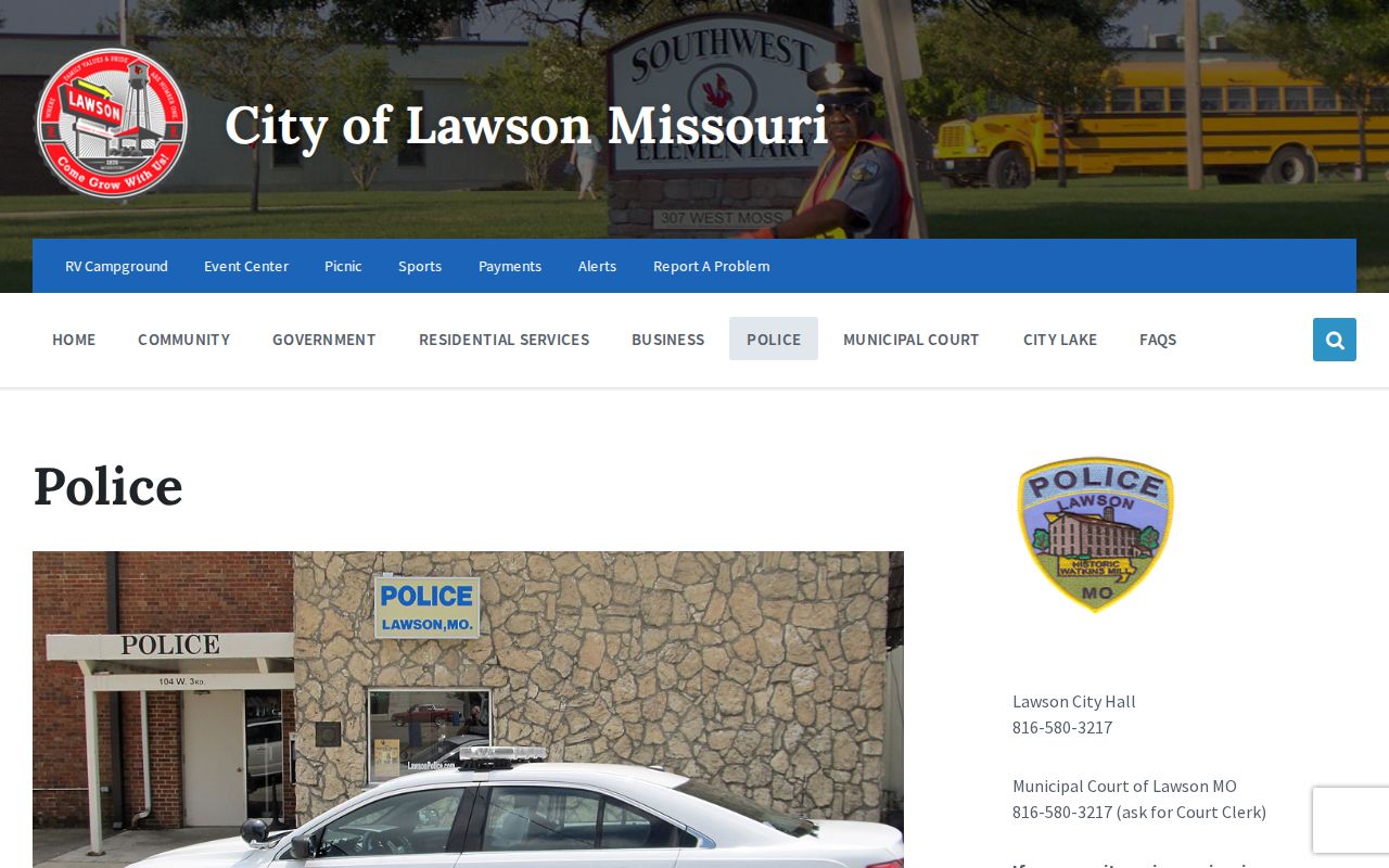 Lawson recent arrests official Police Department contact page